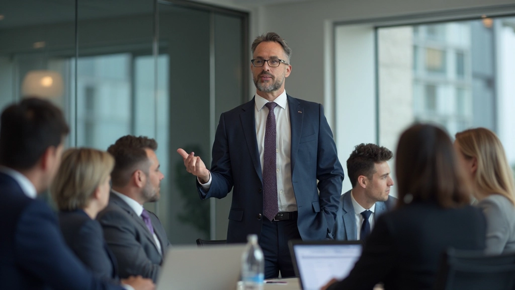 Лидерский профессионал руководящий командой в деловой среде